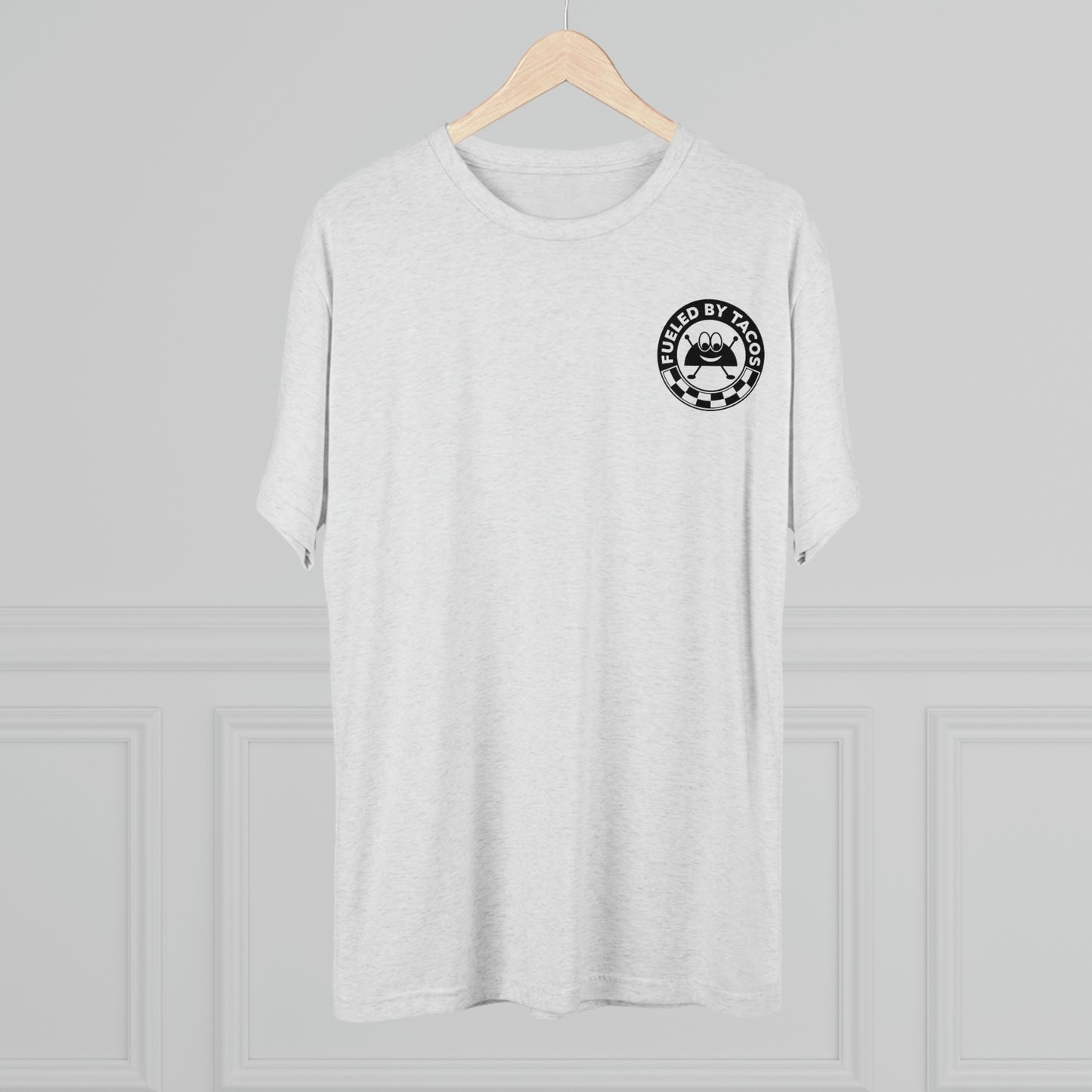 Tri-Blend Crew Tee Logo front and back
